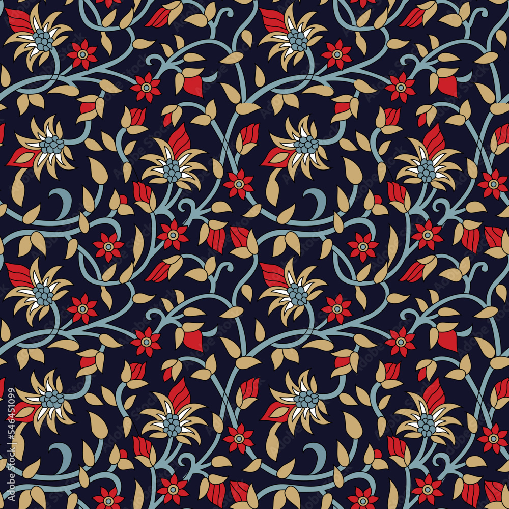 paisley flower Design pattern on background paisley flower Design pattern on background