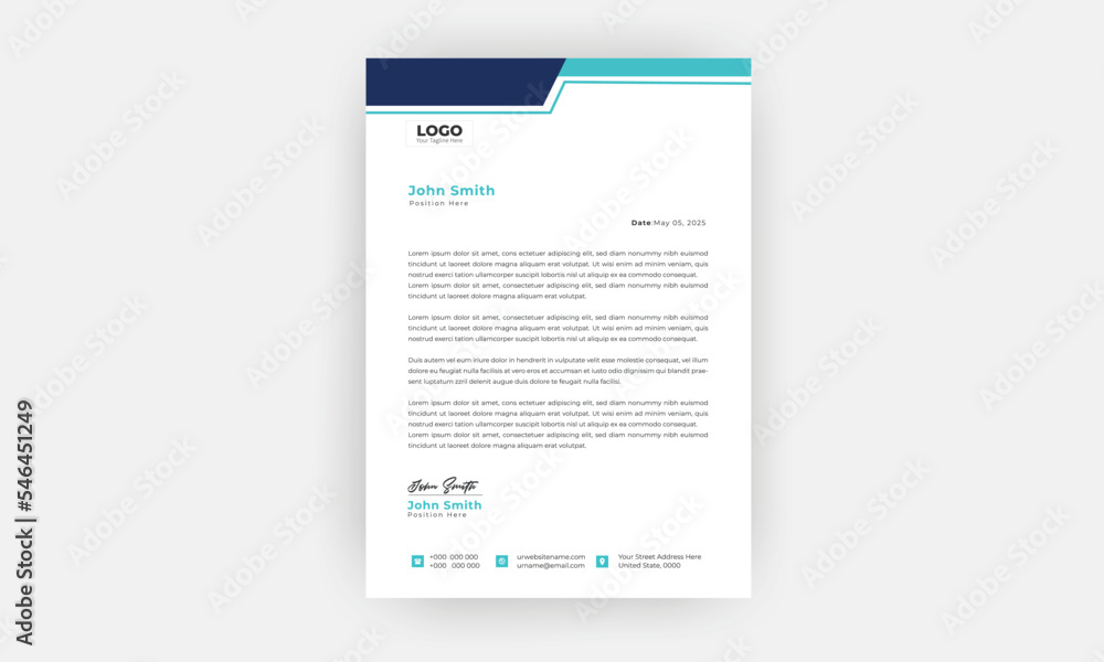 Business corporate Letterhead Template Design