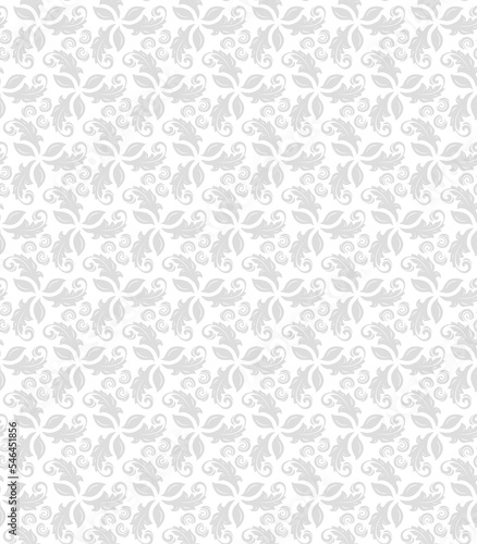 Floral vector ornament. Seamless abstract light classic background with flowers. Pattern with repeating floral elements. Ornament for wallpaper and packaging © Fine Art Studio