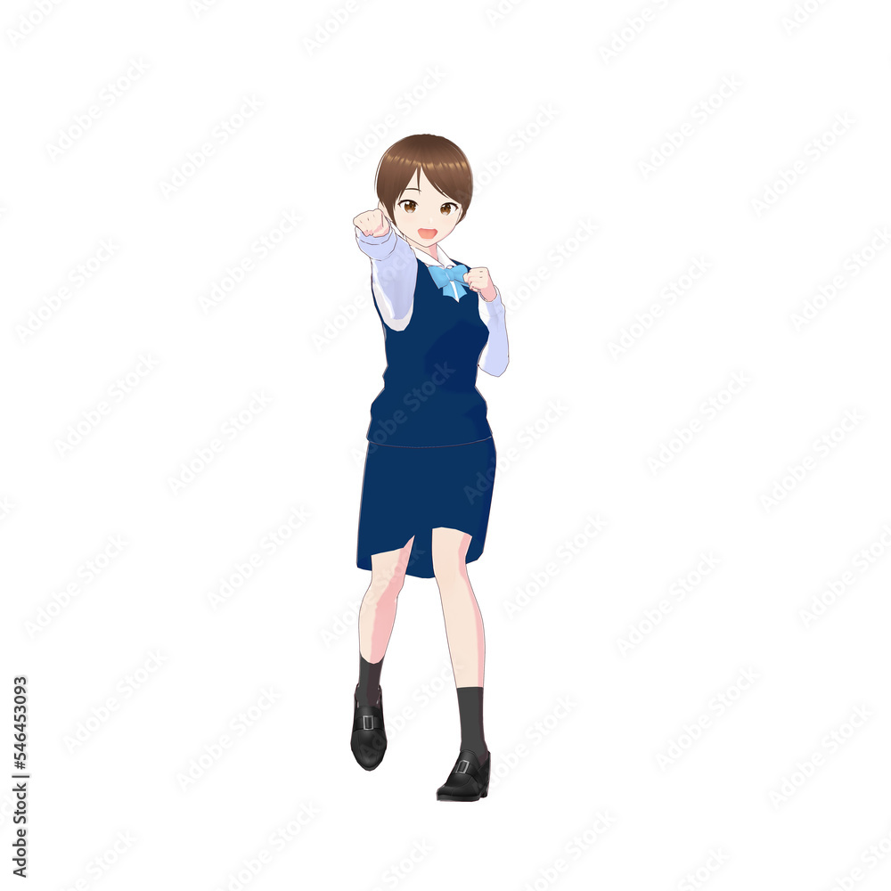 ポーズをとるオフィスワーカー（女性）