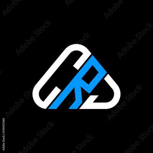 CRJ letter logo creative design with vector graphic, CRJ simple and modern logo in round triangle shape.