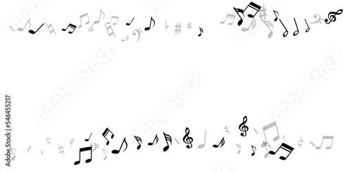 Music notes cartoon vector illustration. Audio