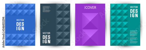 Corporate notebook front page mokup bundle geometric design. Minimalist style cool title page