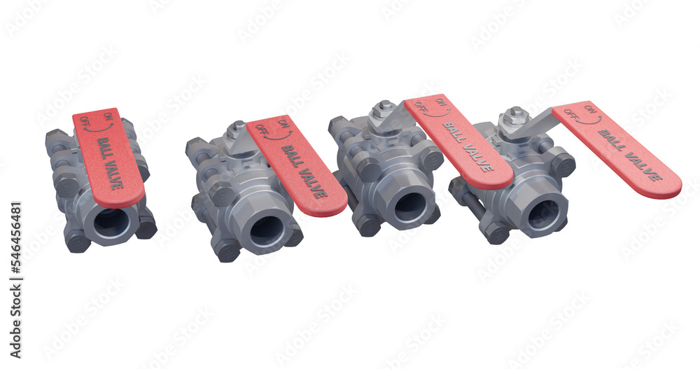 ball valves with blue coloured handles in an open position ball valves with blue coloured handles in an open position