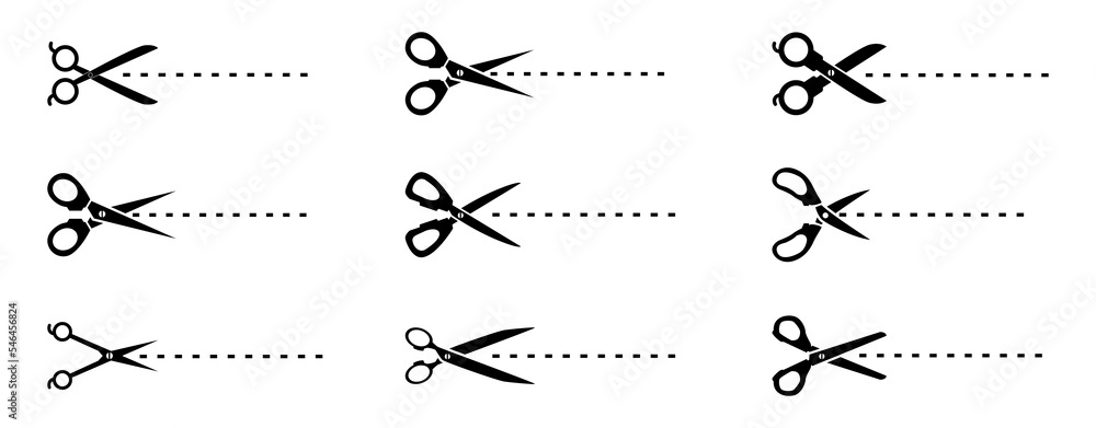scissors silhouttes flat style isolated
on white
scissors silhouttes flat style isolated
on white