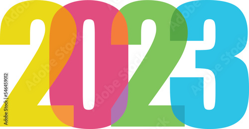 Vector 2023 new year color style