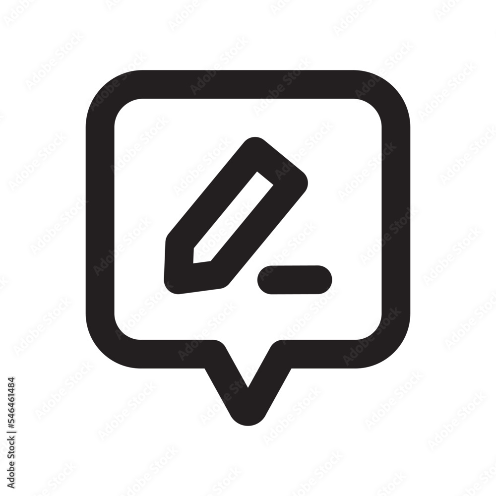 Review Icon with Outline Style Review Icon with Outline Style