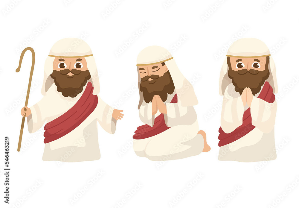 Joseph Christmas Nativity Story Elements Stock Template | Adobe Stock