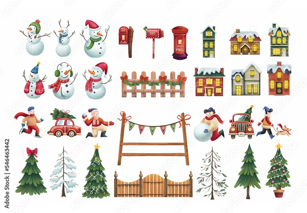 christmas-landscape-scene-creator-illustration-elements-stock-template-adobe-stock