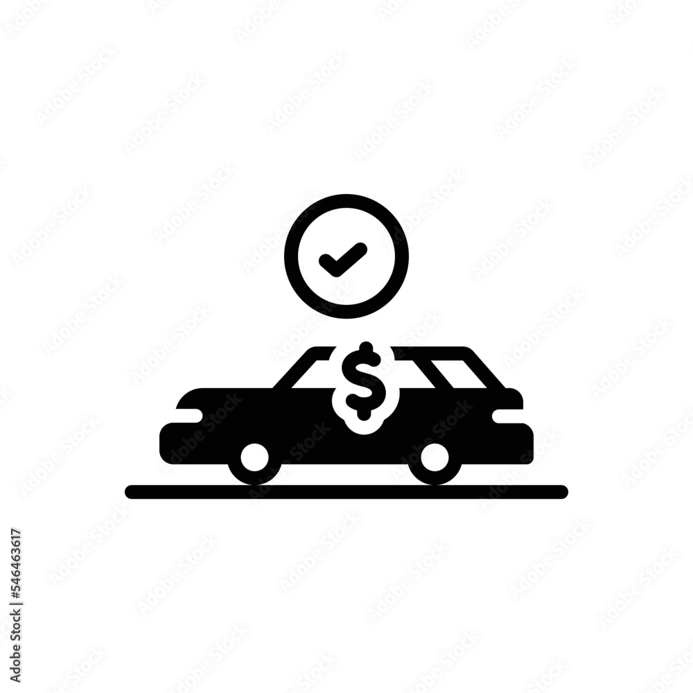 Foto Black solid icon for afford