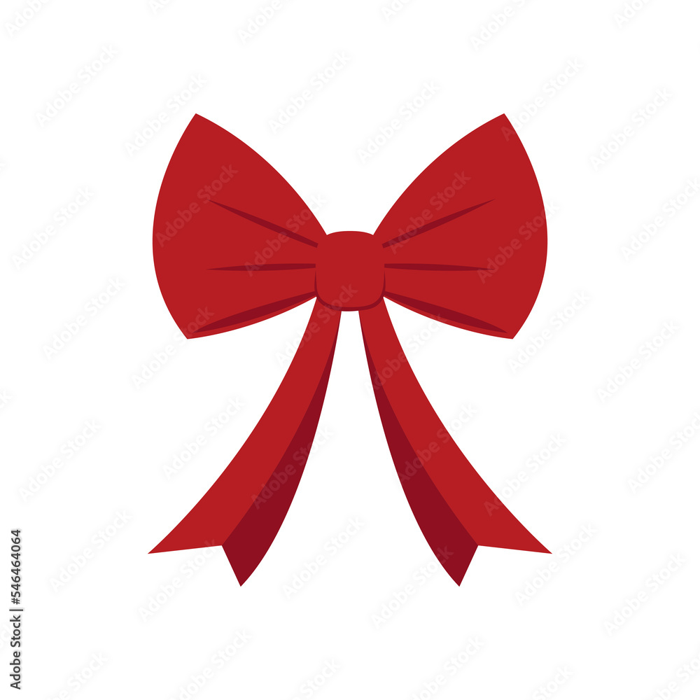 Beautiful Red bow drawn in cartoon style. fashion elements and Holiday dressing items, beauty, gift and birthday decorative ribbons. Beautiful Red bow drawn in cartoon style. fashion elements and Holiday dressing items, beauty, gift and birthday decorative ribbons.