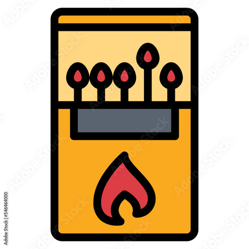 matches filled outline icon style