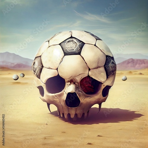 Midjourney abstract render of football world cup photo