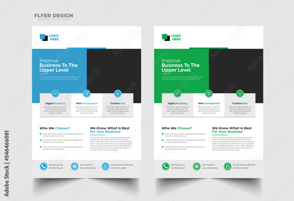 Corporate business flyer post template design. 