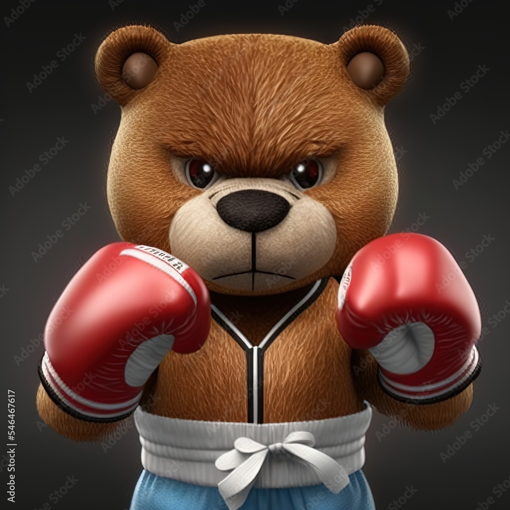 Teddy bear with boxing gloves sale