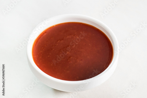 bbq sauce on the white backgrounnd