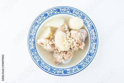 Guangdong Laohuo Soup Yam Barley Pork Bone Soup photo