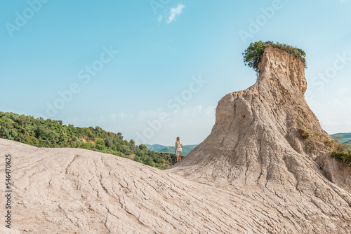 Komolithi kissamos, crete island, greece: impressive clay stone formations near Potamida Chania photo