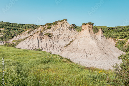 Komolithi kissamos, crete island, greece: impressive clay stone formations near Potamida Chania photo