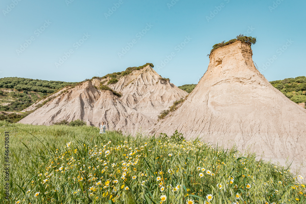 Komolithi kissamos, crete island, greece: impressive clay stone formations near Potamida Chania