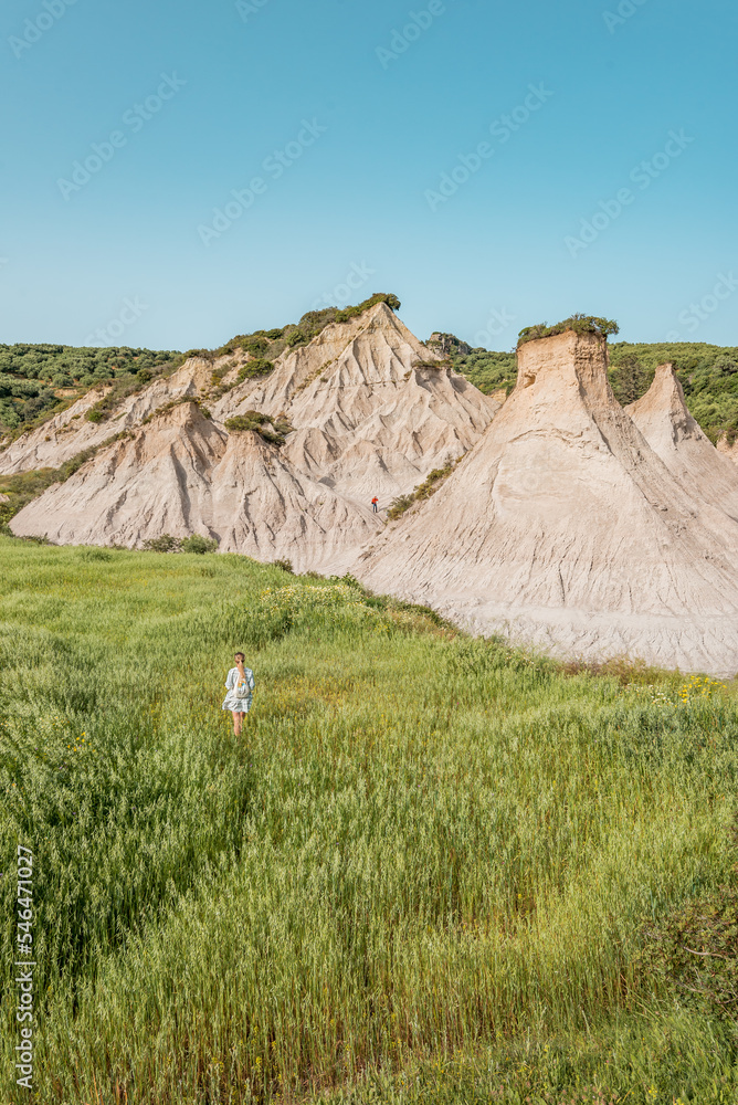 Komolithi kissamos, crete island, greece: impressive clay stone formations near Potamida Chania