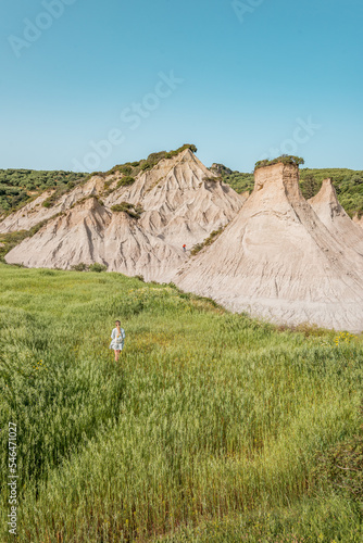 Komolithi kissamos, crete island, greece: impressive clay stone formations near Potamida Chania photo