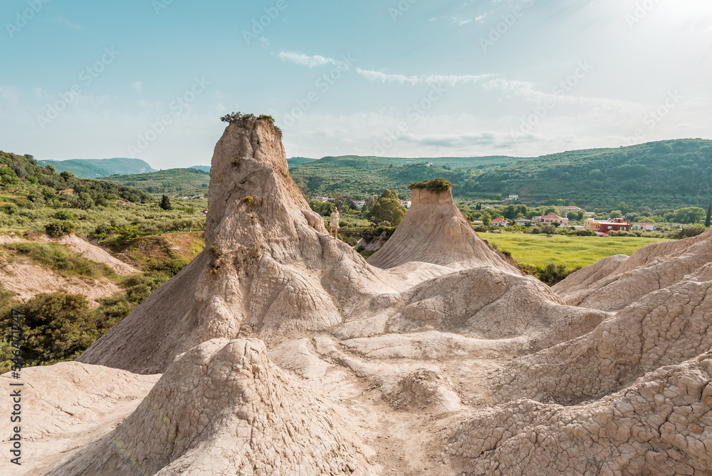 Komolithi kissamos, crete island, greece: impressive clay stone formations near Potamida Chania