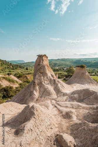 Komolithi kissamos, crete island, greece: impressive clay stone formations near Potamida Chania photo