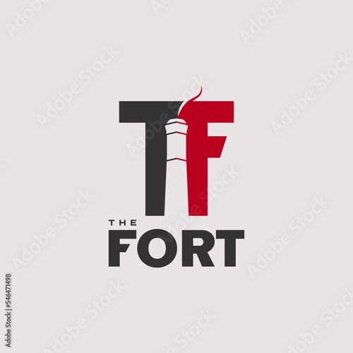 Simple Initial Logo Design Template from Word Fort Idea