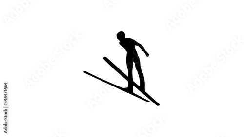 ski jumper silhouette