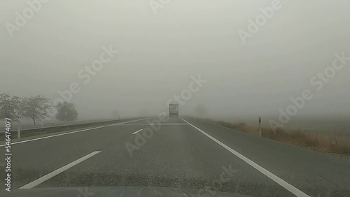road in fog