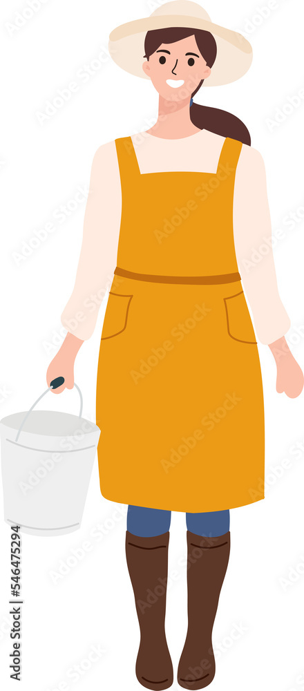 Female farmer illustration Female farmer illustration