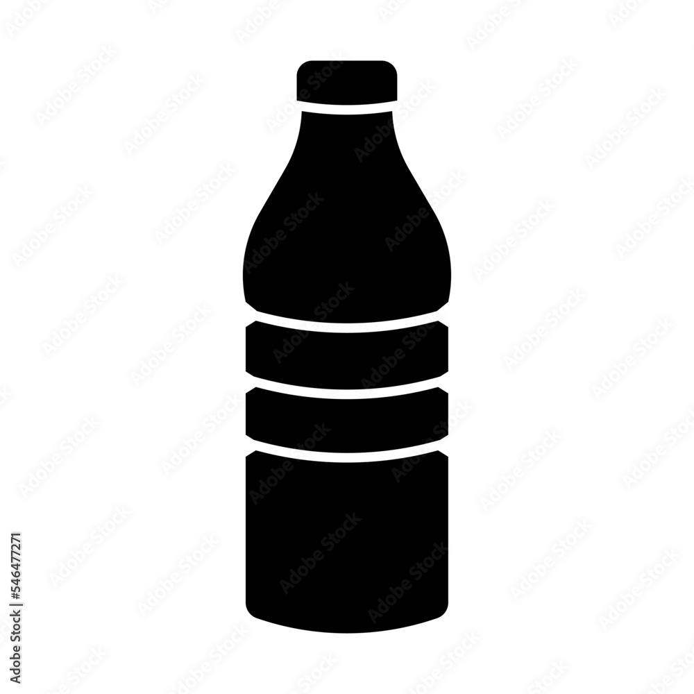 water bottle icon vector logo template