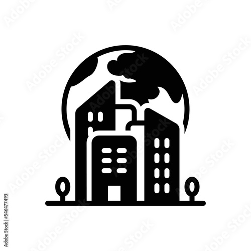 Black solid icon for enterprises