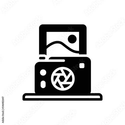 Black solid icon for snapshot