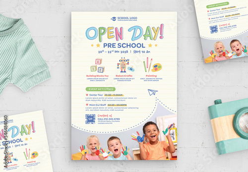 Kindergarten Preschool Flyer Template