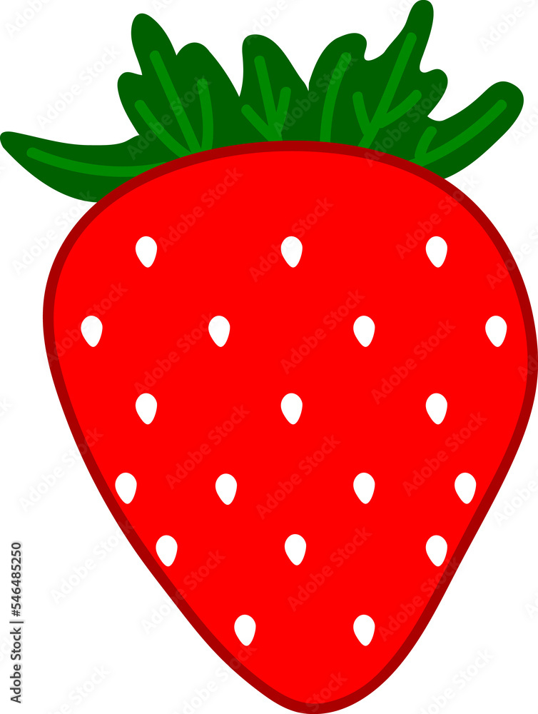 Obraz premium Hand drawn style drawing strawberry