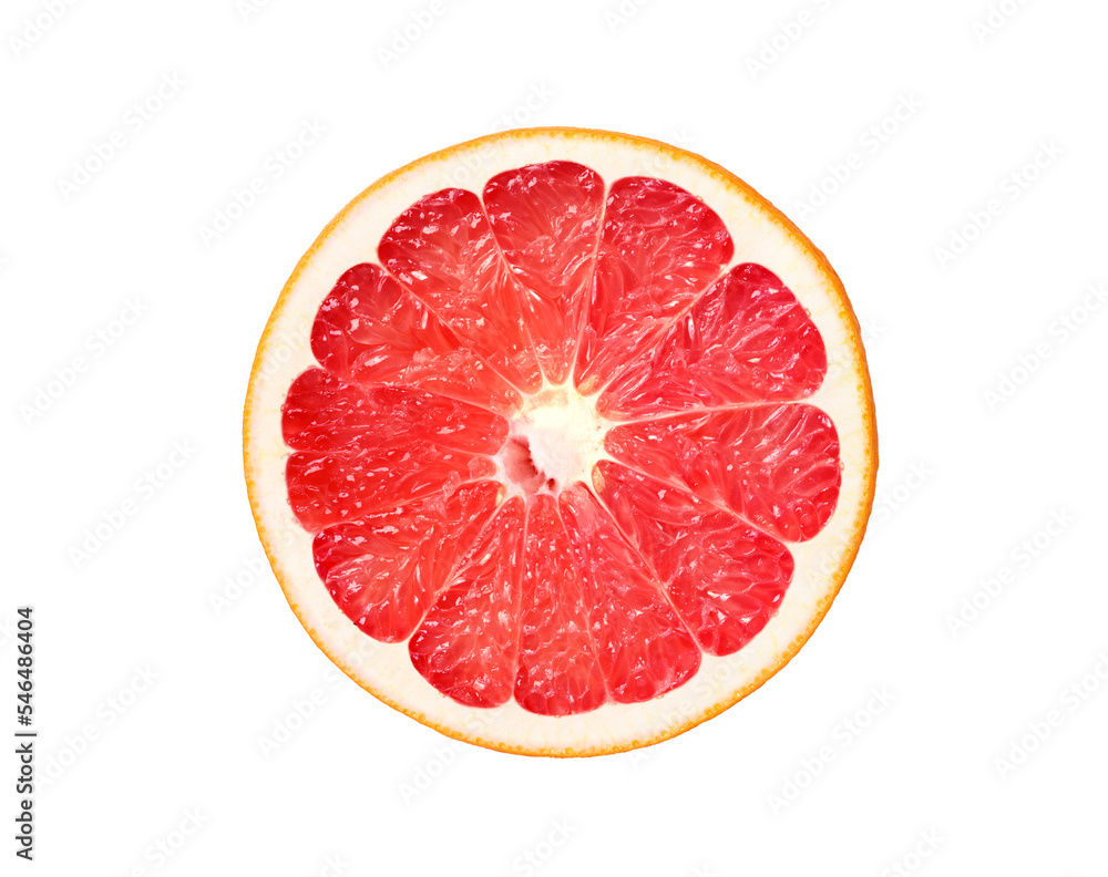 Slice of Grapefruit isolated on white background. clipping path. Slice of Grapefruit isolated on white background. clipping path.