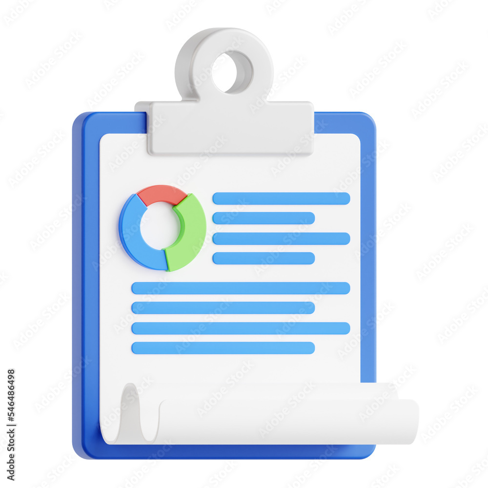 clipboard analysis 3d render illustration clipboard analysis 3d render illustration