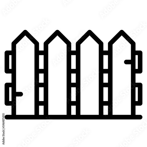 fence line icon style