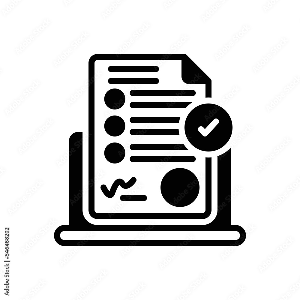 Black solid icon for permission Black solid icon for permission