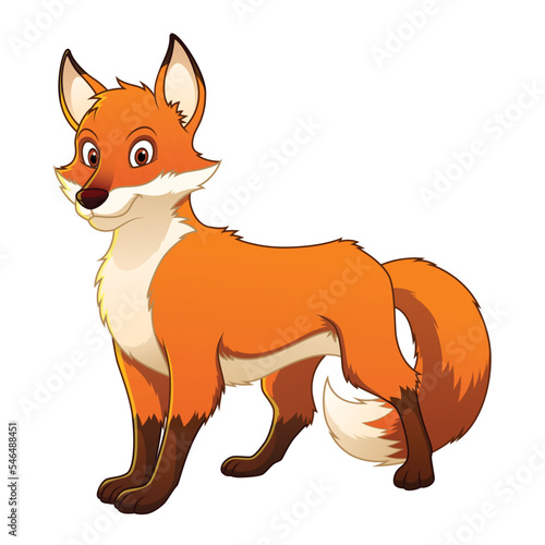 Red Fox Cartoon Animal Illustration