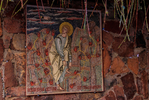 Religious icon in Saint Catherine's monastery (or Sacred Monastery of the God-Trodden Mount Sinai) in Sinai Peninsula, Egypt
