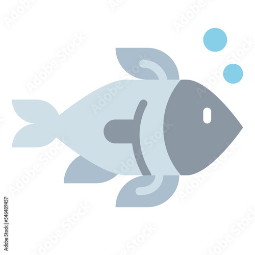 fish flat icon style