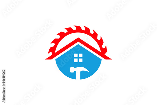 home repair, roofing, remodeling, handyman, home renovation, decor logo