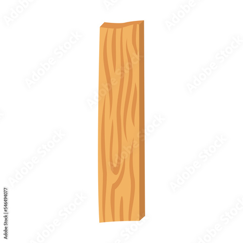 piece of plank with wood structure. Stack of trees with branches, wooden planks, stumps and timber. Parts of trees for lighting fire.Vector illustration isolated on white