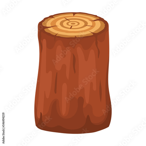 piece log for oven wood structure. Stack of trees with branches, wooden planks, stumps and timber. Parts of trees for lighting fire.Vector illustration isolated on white