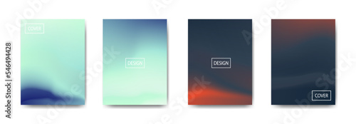 set of abstract background with beautiful gradation color, colorful background for poster flyer banner backdrop.vertical banner.cool fluid background vector illustration