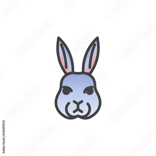 Rabbit head filled outline icon © alekseyvanin