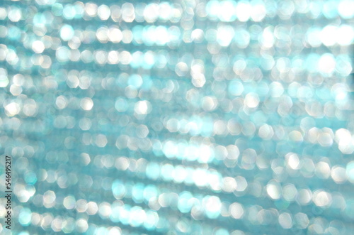 Festive background. Blue background with bokeh. Blurred background. Abstraction circles.